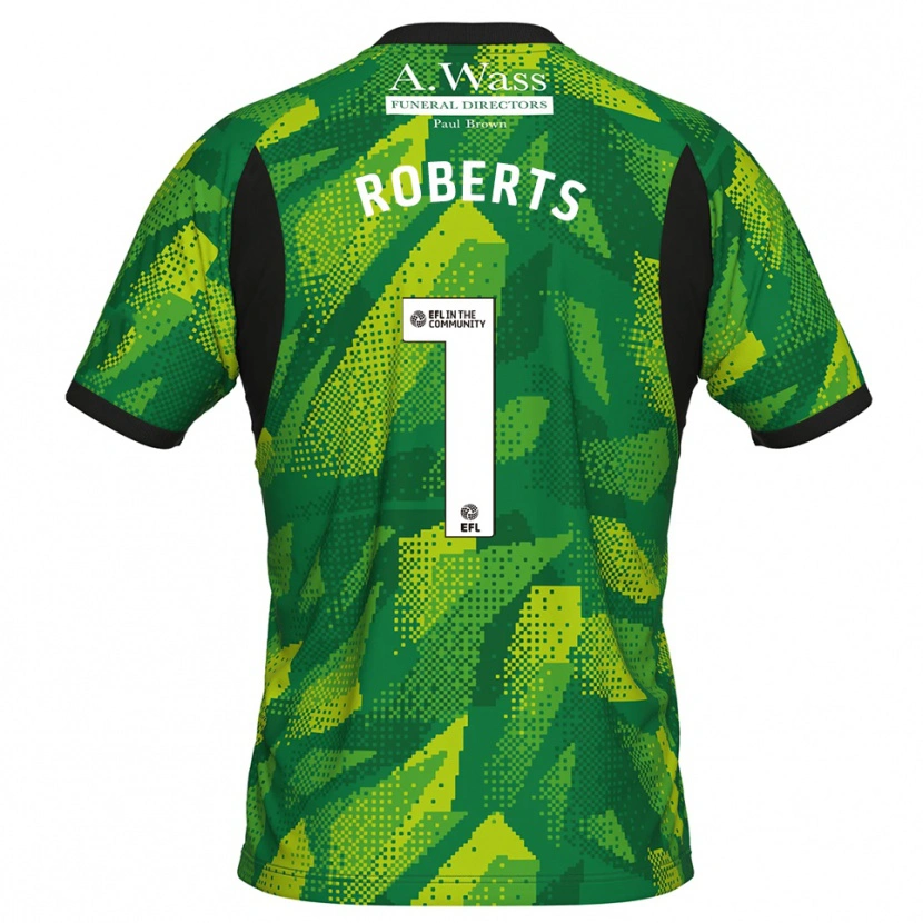 Danxen Heren Liam Roberts #1 Groen Zwart Keepersshirt 2025/26 T-Shirt België