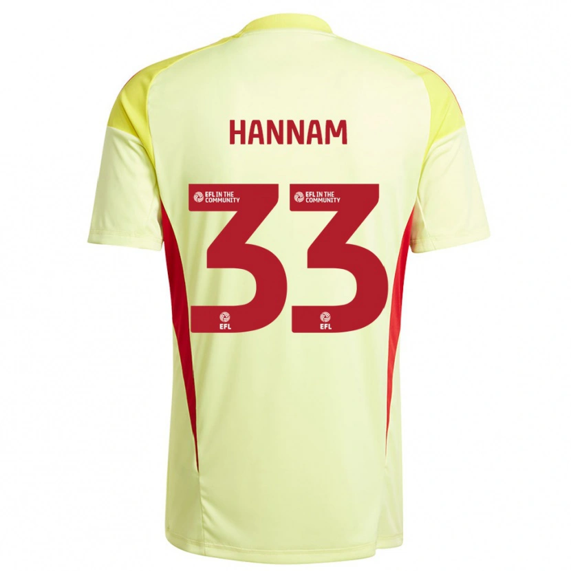 Danxen Heren Shawna Hannam #33 Lichtgeel Keepersshirt 2025/26 T-Shirt België