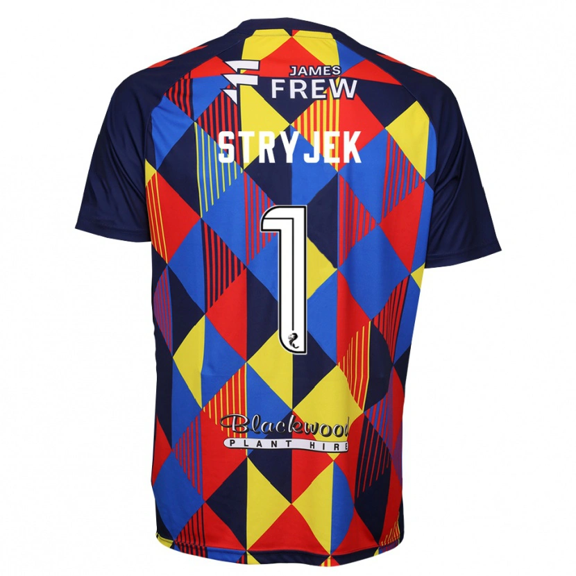 Danxen Heren Maksymilian Stryjek #1 Koningsblauw Rood Keepersshirt 2025/26 T-Shirt België