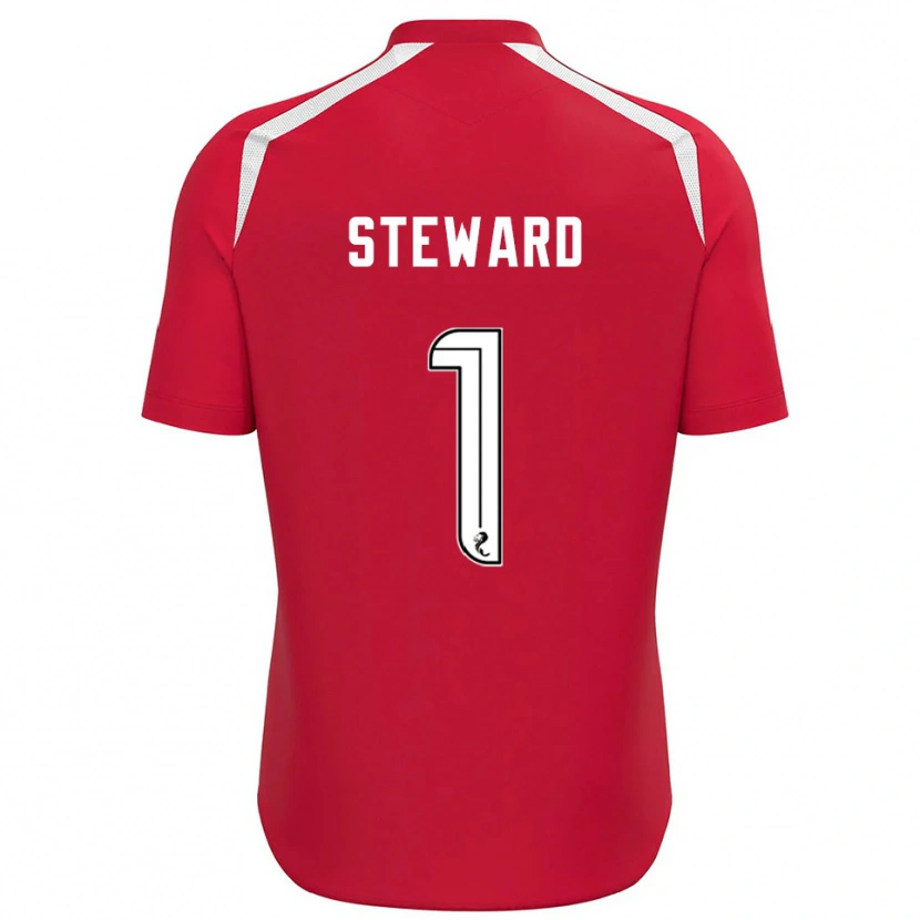 Danxen Heren Toby Steward #1 Rood Wit Keepersshirt 2025/26 T-Shirt België