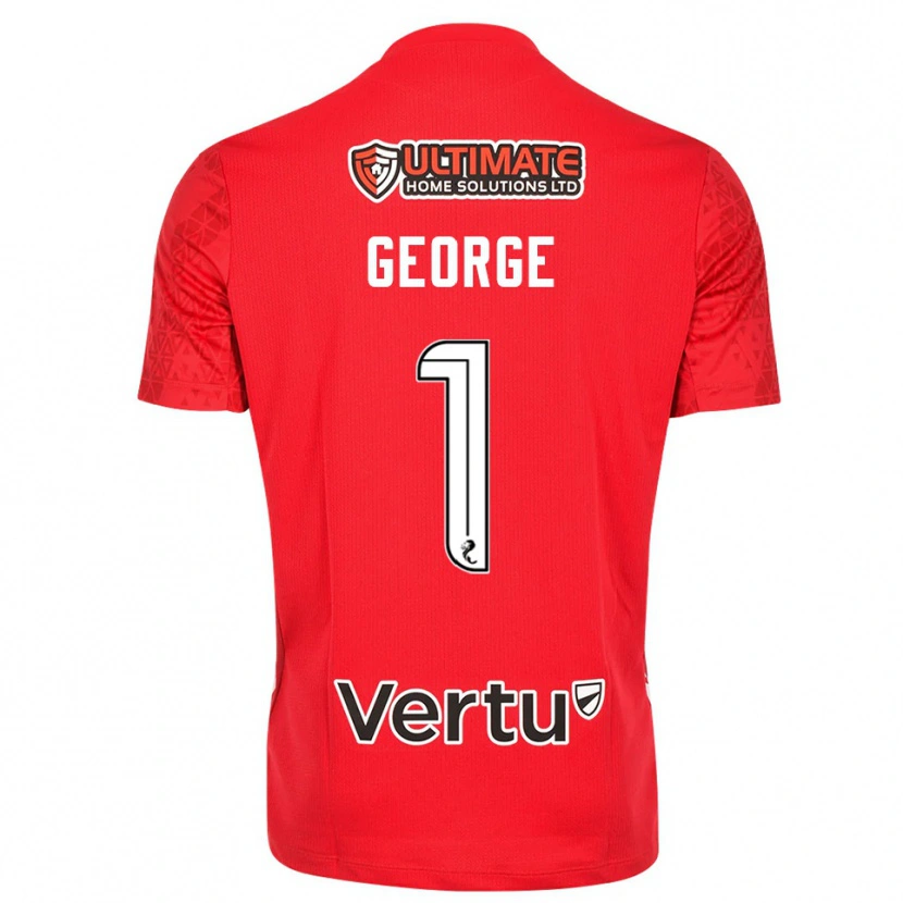 Danxen Heren Shamal George #1 Rood Wit Keepersshirt 2025/26 T-Shirt België