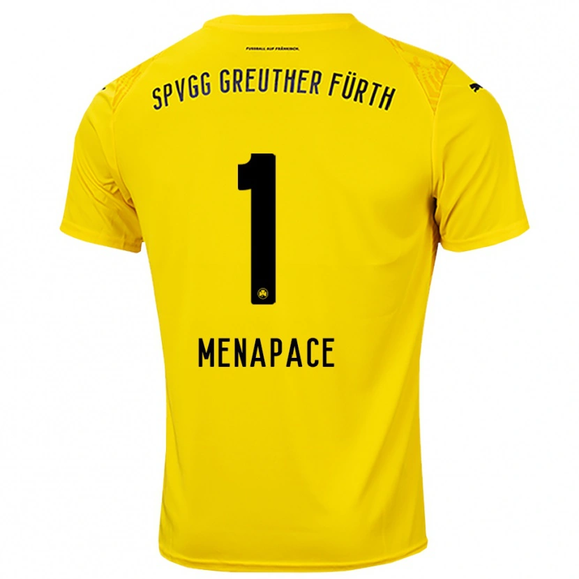 Danxen Heren Theo Menapace #1 Geel Zwart Keepersshirt 2025/26 T-Shirt België