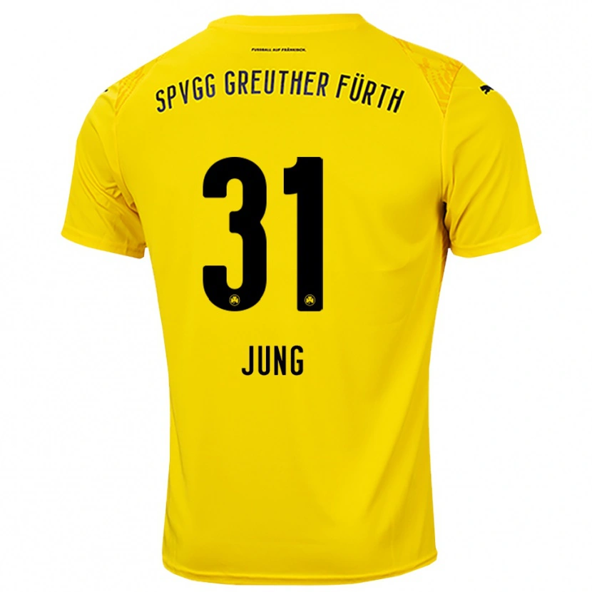 Danxen Heren Sebastian Jung #31 Geel Zwart Keepersshirt 2025/26 T-Shirt België