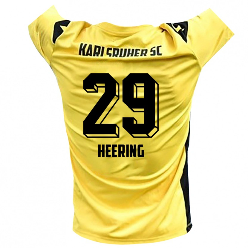Danxen Heren Simon Heering #29 Geel Zwart Keepersshirt 2025/26 T-Shirt België