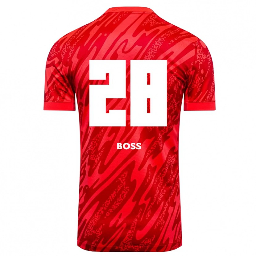 Danxen Heren Tim Boss #28 Rood Wit Keepersshirt 2025/26 T-Shirt België