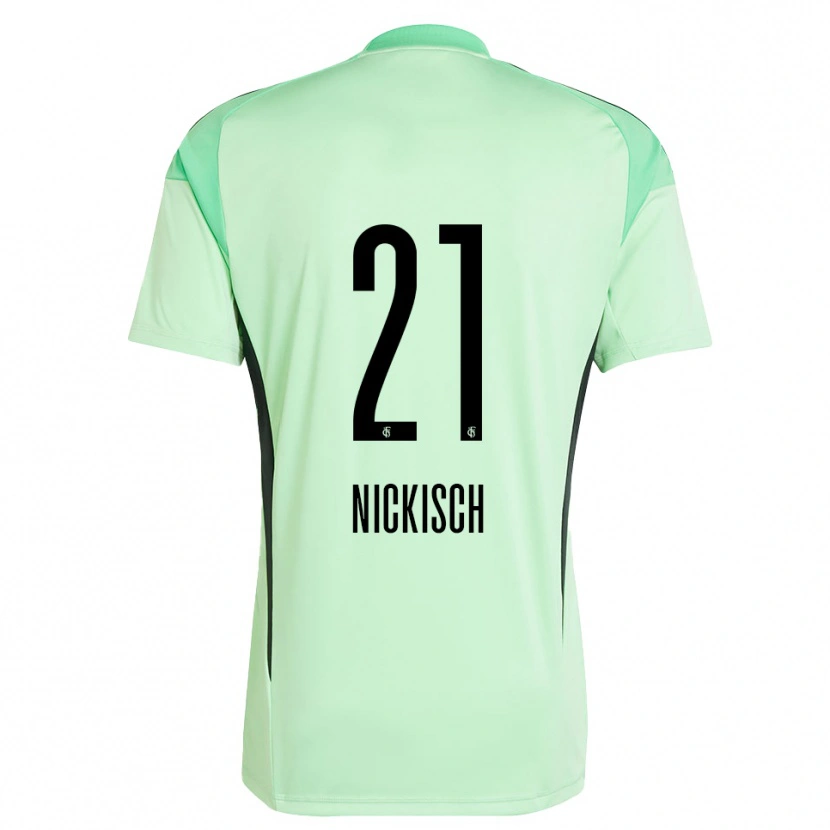 Danxen Heren Jonas Nickisch #21 Licht Groen Zwart Keepersshirt 2025/26 T-Shirt België