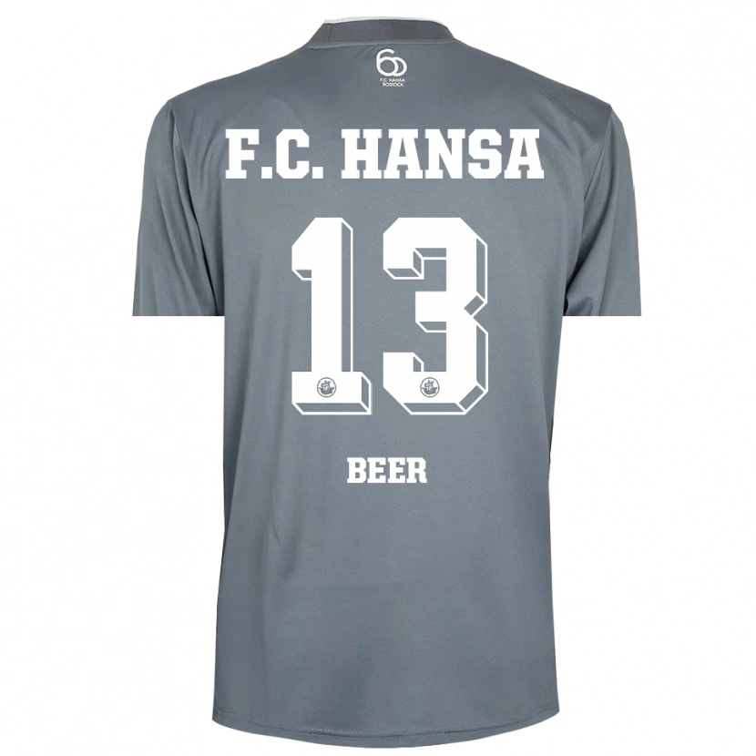 Danxen Heren Darian Beer #13 Lichtgrijs Wit Keepersshirt 2025/26 T-Shirt België