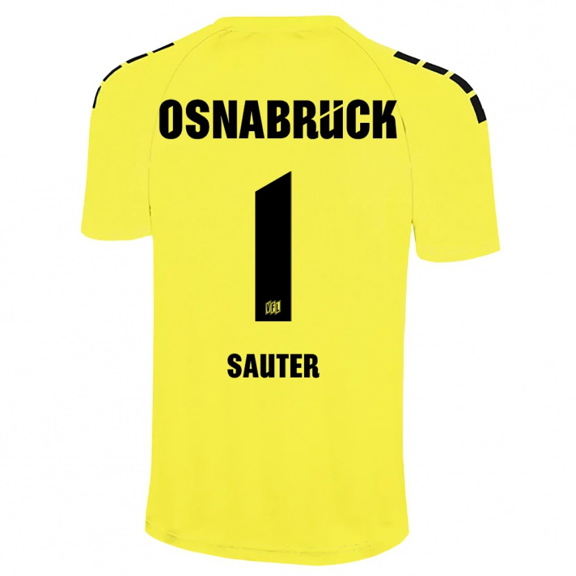 Danxen Heren Niklas Sauter #1 Geel Zwart Keepersshirt 2025/26 T-Shirt België
