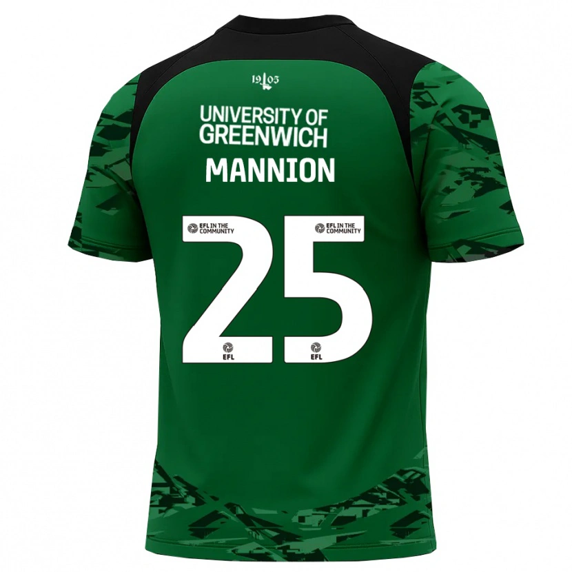 Danxen Heren Will Mannion #25 Groen Zwart Keepersshirt 2025/26 T-Shirt België