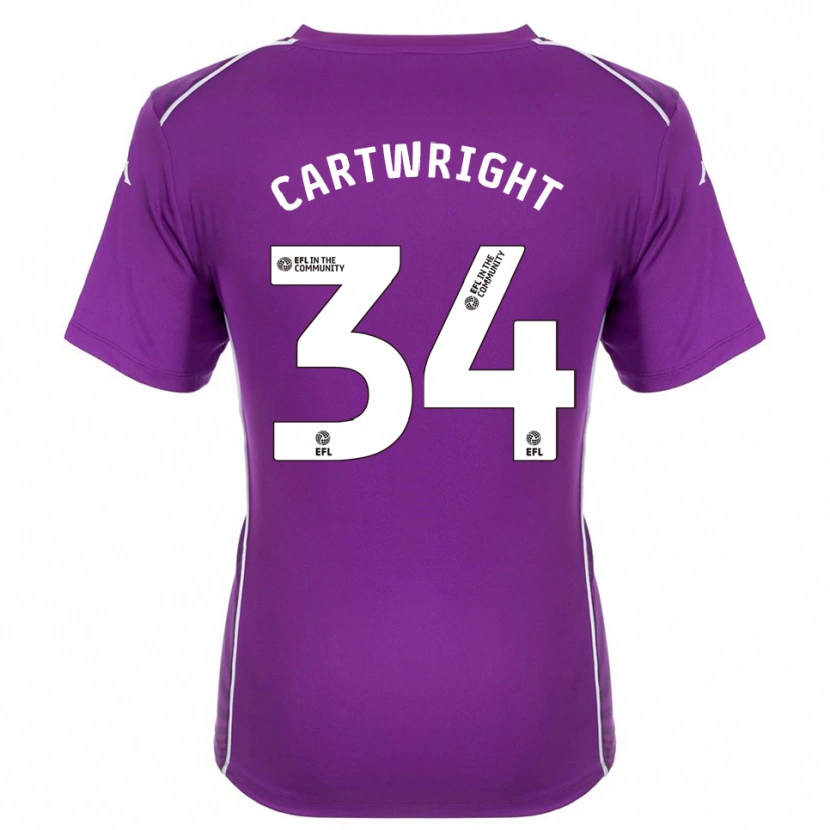Danxen Heren Harvey Cartwright #34 Paars Wit Keepersshirt 2025/26 T-Shirt België
