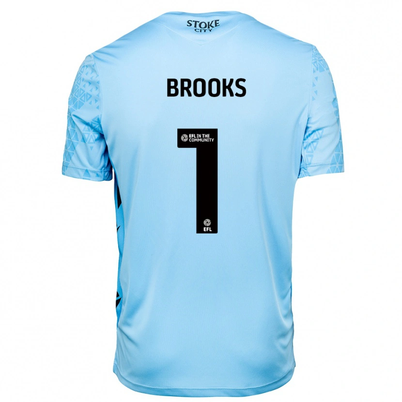 Danxen Heren Alfie Brooks #1 Hemelsblauw Zwart Keepersshirt 2025/26 T-Shirt België