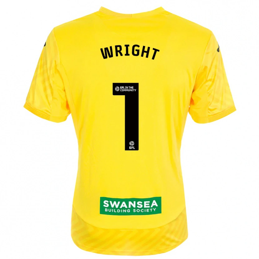 Danxen Heren Tom Wright #1 Geel Zwart Keepersshirt 2025/26 T-Shirt België