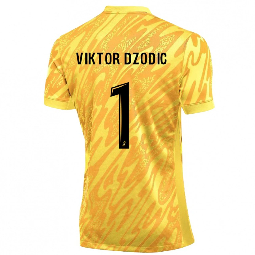 Danxen Heren Viktor Dzodic #1 Oranje Geel Keepersshirt 2025/26 T-Shirt België