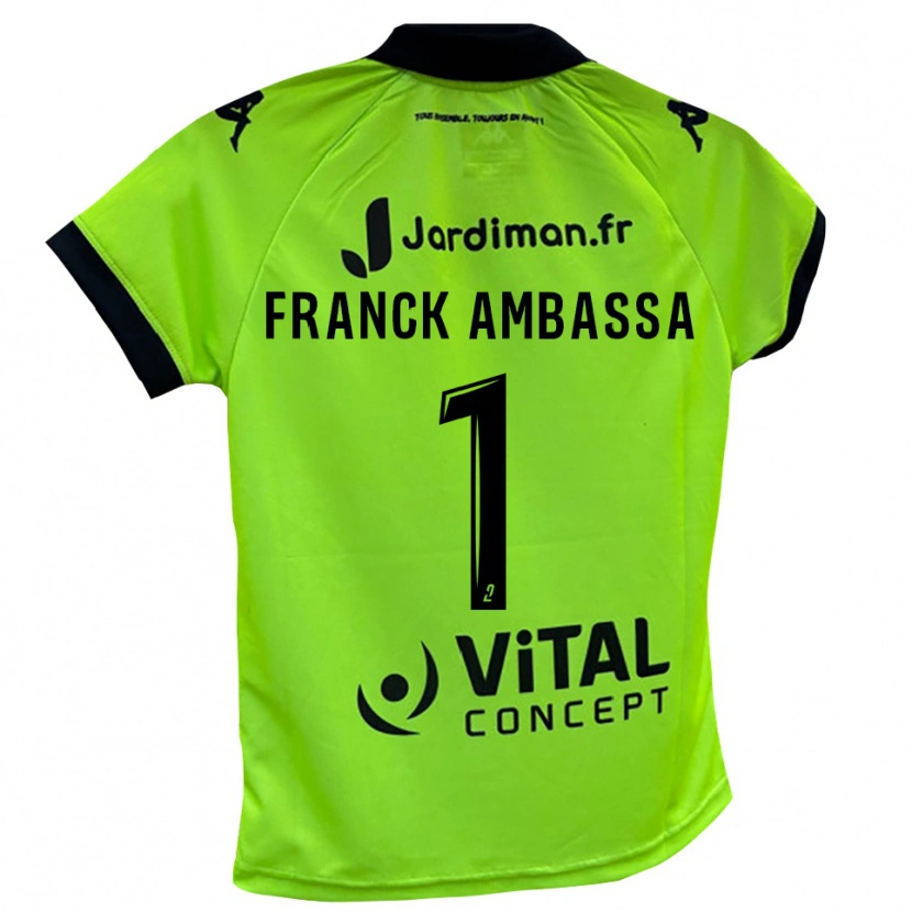 Danxen Heren Gaspard Franck Ambassa #1 Neon Groen Keepersshirt 2025/26 T-Shirt België