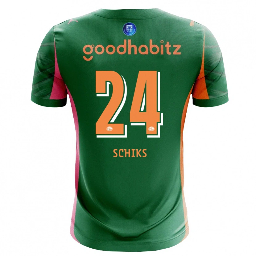Danxen Heren Niek Schiks #24 Groen Oranje Keepersshirt 2025/26 T-Shirt België