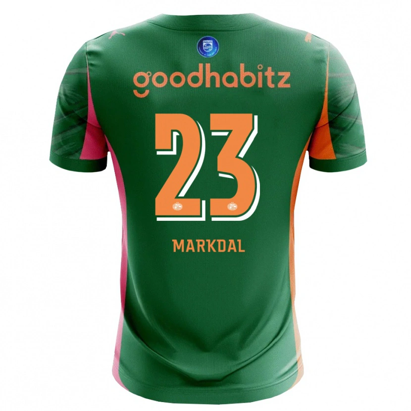 Danxen Heren Mikkel Markdal #23 Groen Oranje Keepersshirt 2025/26 T-Shirt België