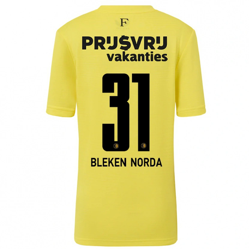 Danxen Heren Haakon Bleken Norda #31 Geel Zwart Keepersshirt 2025/26 T-Shirt België