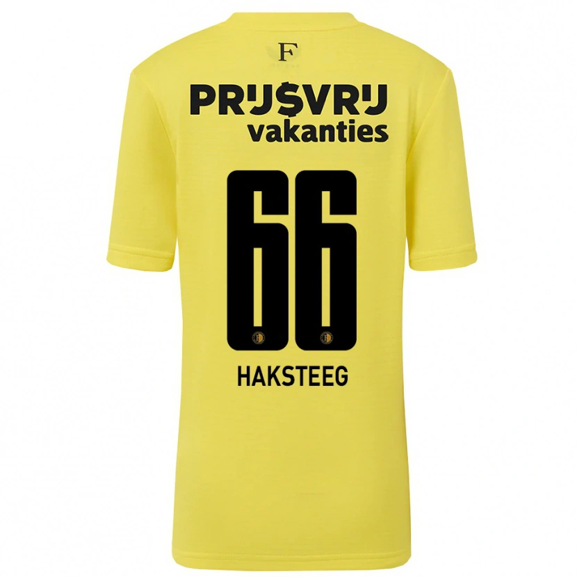 Danxen Heren Tim Haksteeg #66 Geel Zwart Keepersshirt 2025/26 T-Shirt België
