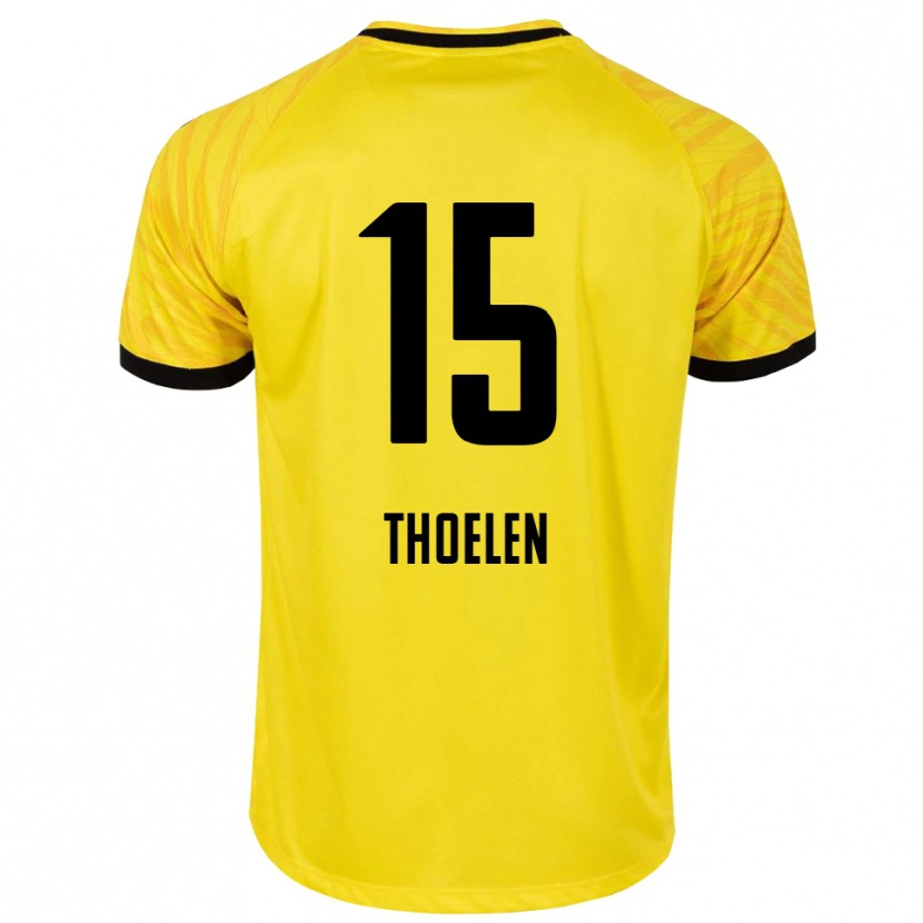 Danxen Heren Yannick Thoelen #15 Geel Zwart Keepersshirt 2025/26 T-Shirt België