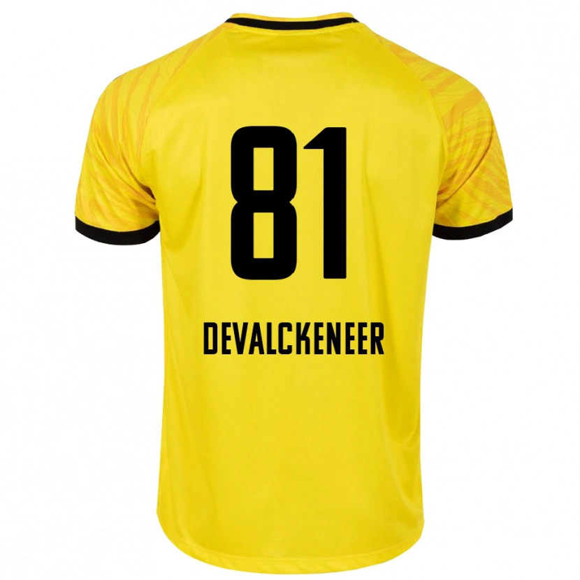Danxen Heren Niels Devalckeneer #81 Geel Zwart Keepersshirt 2025/26 T-Shirt België