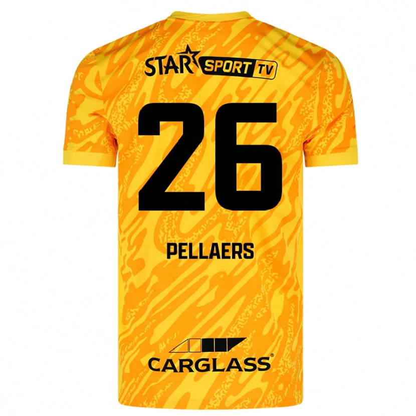 Danxen Heren Amanuel Pellaers #26 Oranje Geel Zwart Keepersshirt 2025/26 T-Shirt België