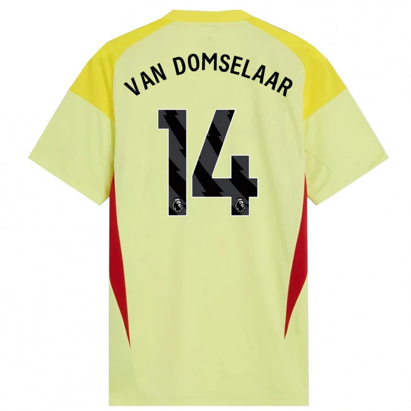 Danxen Heren Daphne Van Domselaar #14 Geel Rood Zwart Keepersshirt 2025/26 T-Shirt België