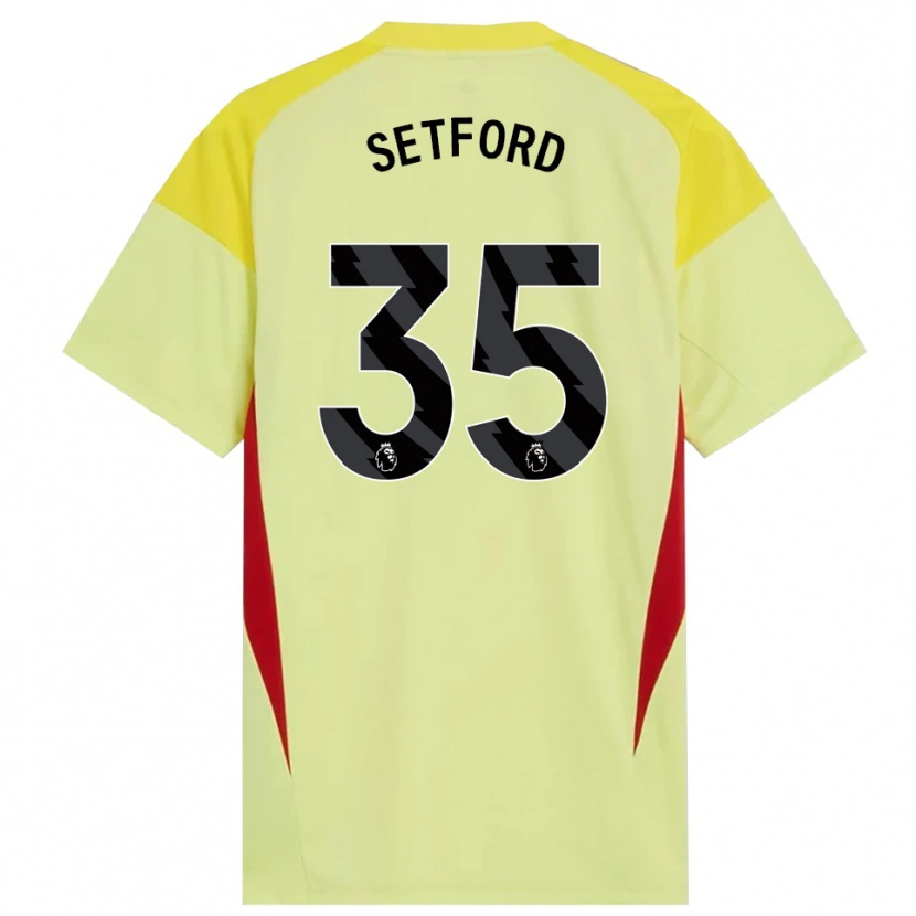Danxen Heren Tommy Setford #35 Geel Rood Zwart Keepersshirt 2025/26 T-Shirt België