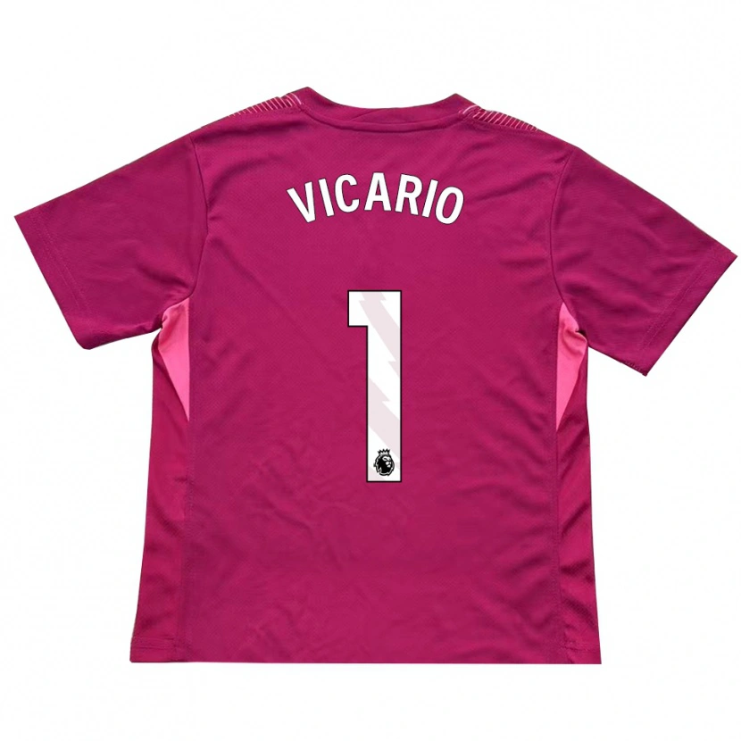 Danxen Heren Guglielmo Vicario #1 Roze Wit Keepersshirt 2025/26 T-Shirt België