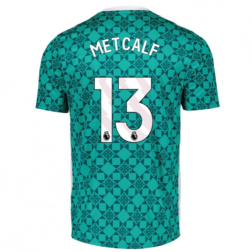 Danxen Heren Ben Metcalf #13 Groen Wit Keepersshirt 2025/26 T-Shirt België