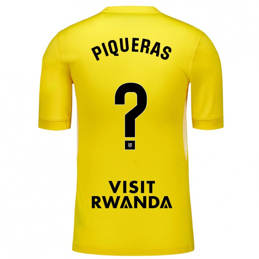 Danxen Heren Diego Piqueras #0 Geel Zwart Keepersshirt 2025/26 T-Shirt België
