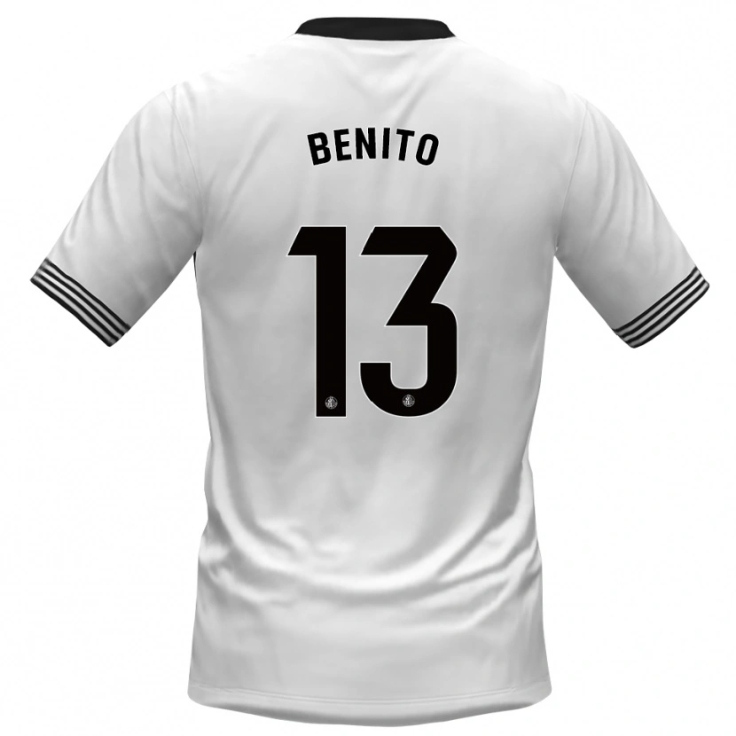 Danxen Heren Jorge Benito #13 Wit Zwart Keepersshirt 2025/26 T-Shirt België