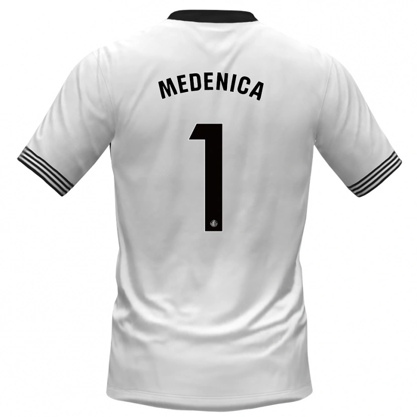 Danxen Heren Djordjije Medenica #1 Wit Zwart Keepersshirt 2025/26 T-Shirt België