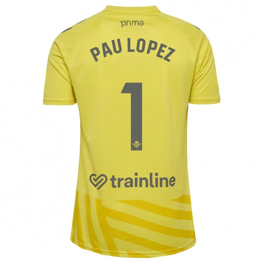 Danxen Heren Pau López #1 Geel Grijs Keepersshirt 2025/26 T-Shirt België