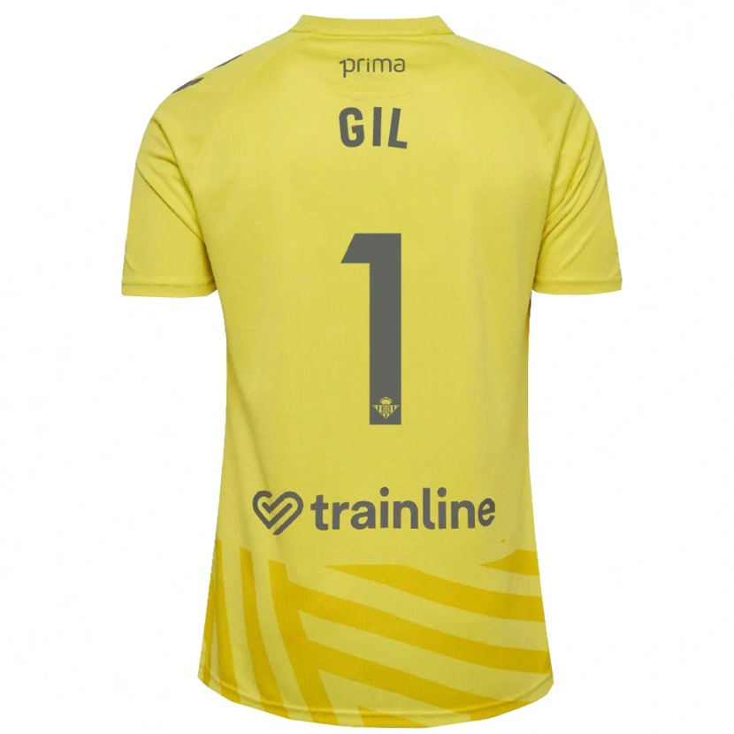Danxen Heren Noelia Gil #1 Geel Grijs Keepersshirt 2025/26 T-Shirt België