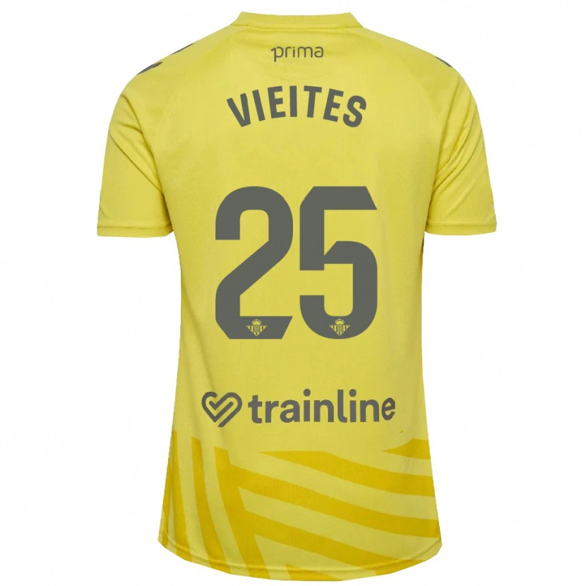 Danxen Heren Fran Vieites #25 Geel Grijs Keepersshirt 2025/26 T-Shirt België