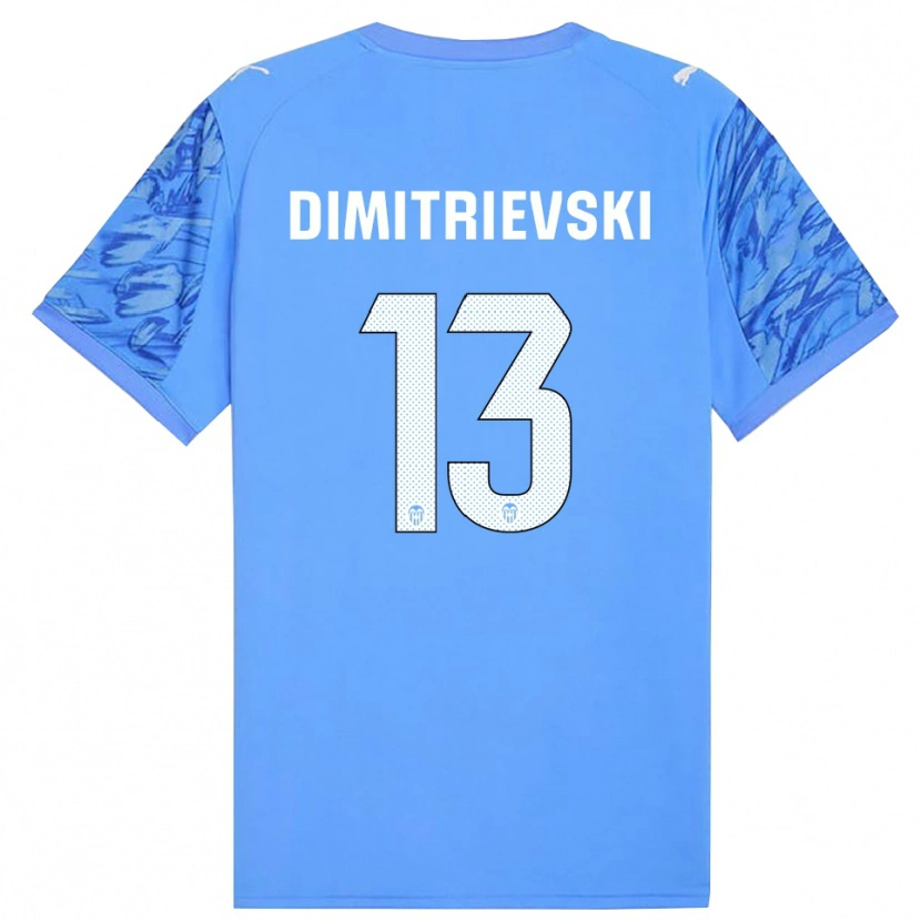 Danxen Heren Stole Dimitrievski #13 Blauw Wit Keepersshirt 2025/26 T-Shirt België
