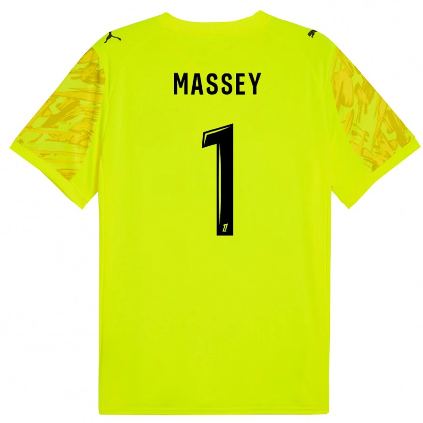 Danxen Heren Kayza Massey #1 Fluorescerend Groen Geel Keepersshirt 2025/26 T-Shirt België