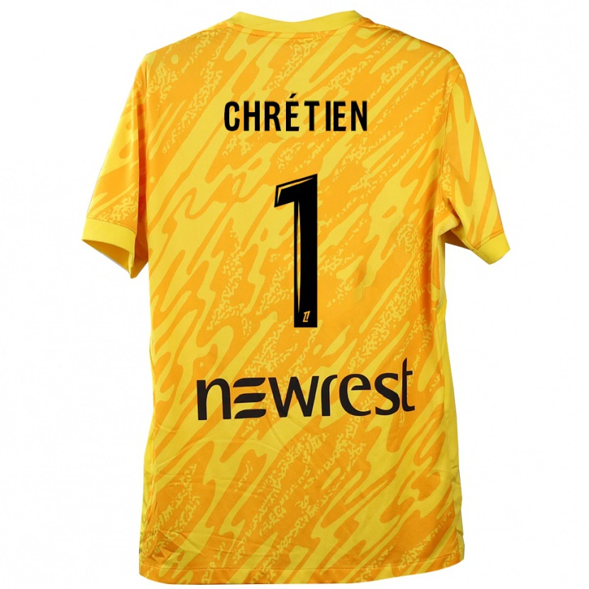 Danxen Heren Jean-Pierre Chrétien #1 Geel Zwart Keepersshirt 2025/26 T-Shirt België