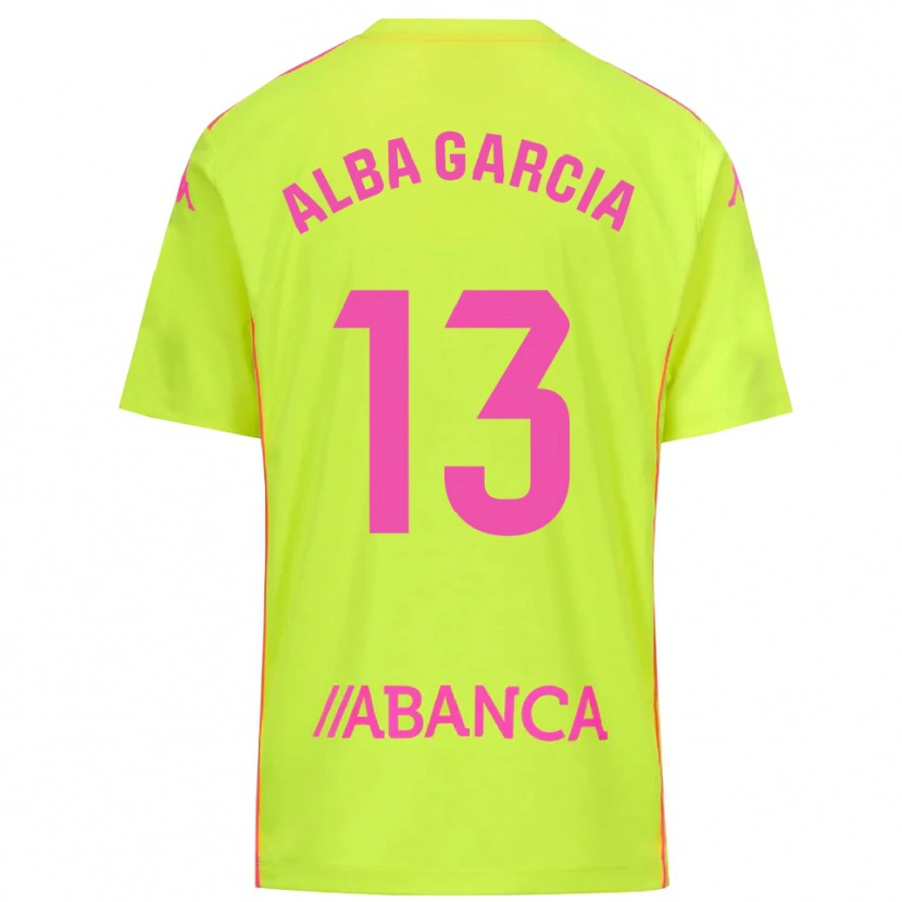 Danxen Heren Lucía Alba García #13 Geel Groen Keepersshirt 2025/26 T-Shirt België