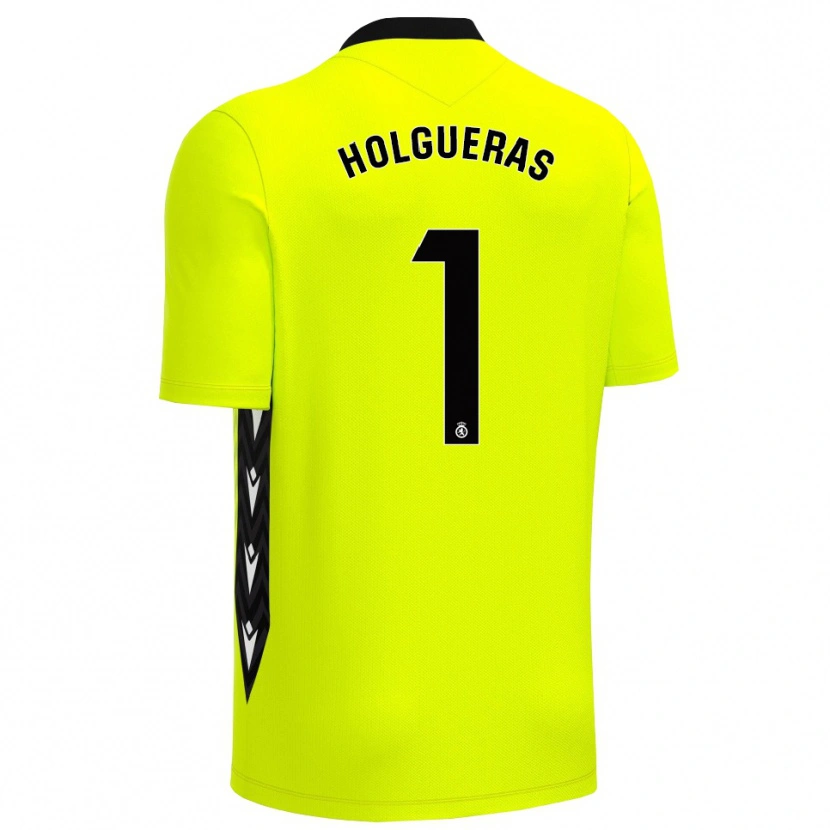 Danxen Heren Javi Holgueras #1 Geel Groen Zwart Keepersshirt 2025/26 T-Shirt België