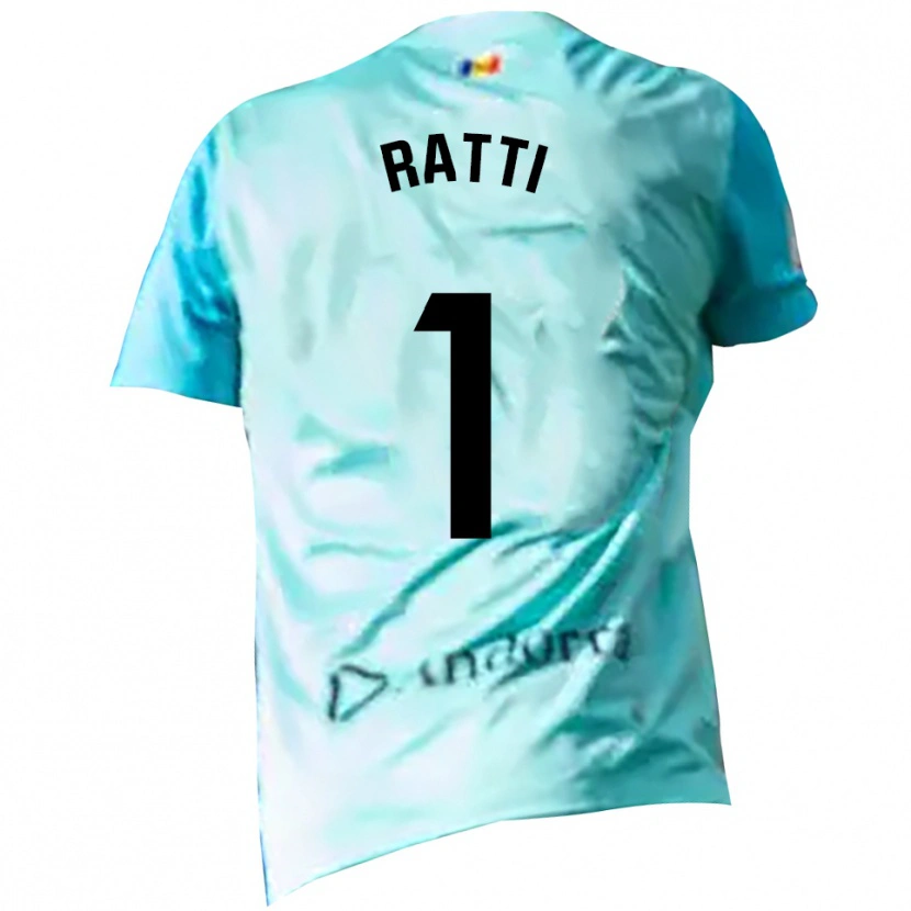 Danxen Heren Nico Ratti #1 Cyaan Zwart Keepersshirt 2025/26 T-Shirt België