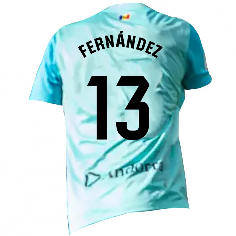 Danxen Heren Ferran Fernández #13 Cyaan Zwart Keepersshirt 2025/26 T-Shirt België