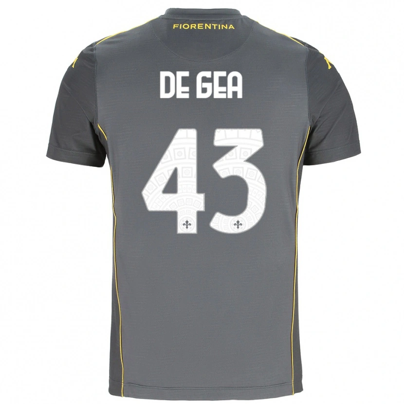 Danxen Heren David de Gea #43 Donkergrijs Geel Keepersshirt 2025/26 T-Shirt België