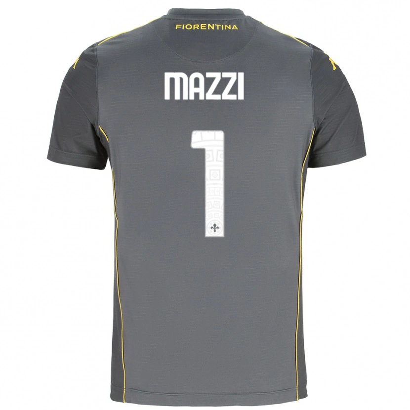 Danxen Heren Tommaso Mazzi #1 Donkergrijs Geel Keepersshirt 2025/26 T-Shirt België