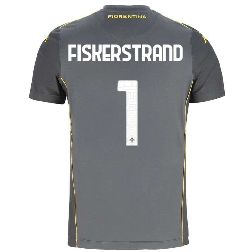 Danxen Heren Cecilie Fiskerstrand #1 Donkergrijs Geel Keepersshirt 2025/26 T-Shirt België