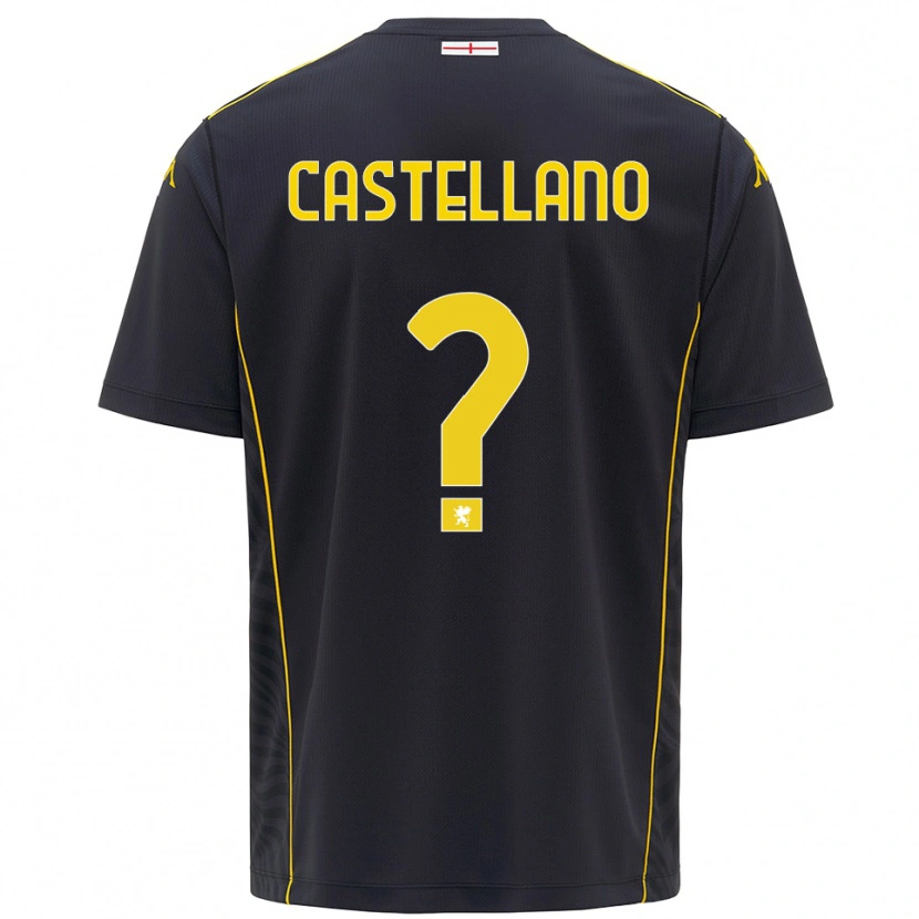 Danxen Heren Cristiano Castellano #0 Zwart Geel Keepersshirt 2025/26 T-Shirt België