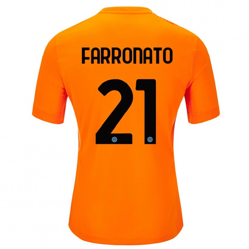Danxen Heren Matteo Farronato #21 Licht Oranje Zwart Keepersshirt 2025/26 T-Shirt België