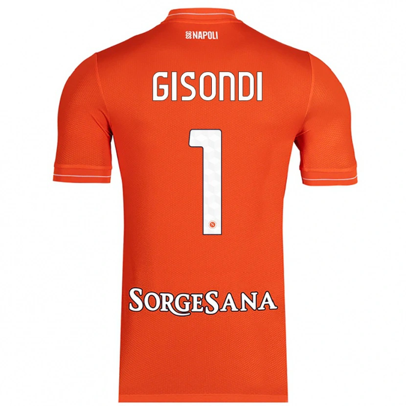 Danxen Heren Francesco Gisondi #1 Oranje Rood Wit Keepersshirt 2025/26 T-Shirt België