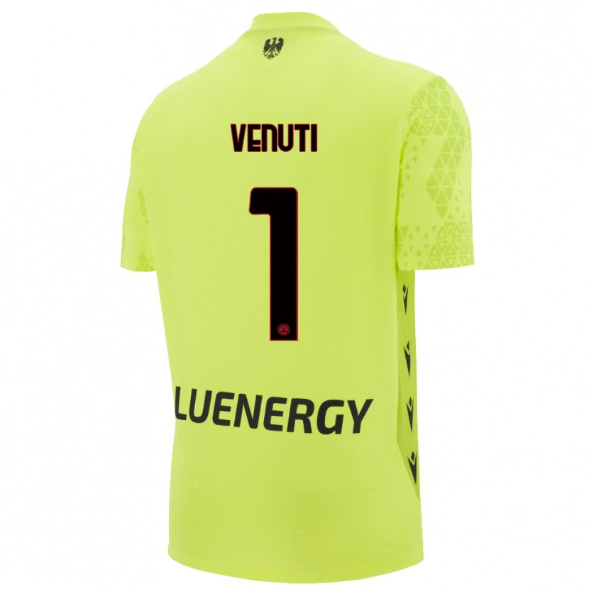 Danxen Heren Gioele Venuti #1 Groen Geel Zwart Keepersshirt 2025/26 T-Shirt België