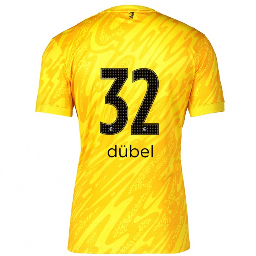 Danxen Heren Sarah-Lisa Dübel #32 Geel Zwart Keepersshirt 2025/26 T-Shirt België